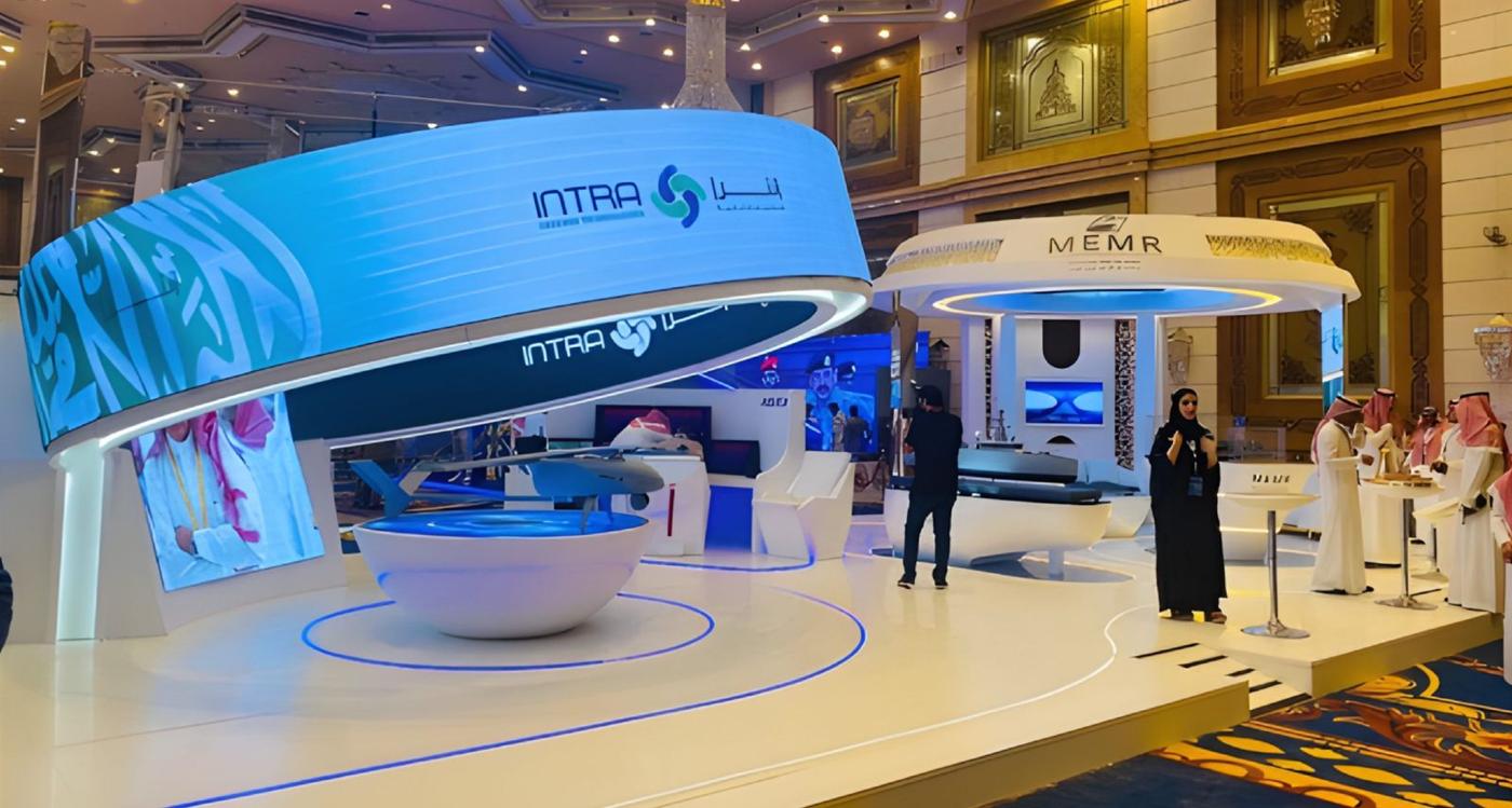 INTRA stand at the Defense Show, designed and built by Doers