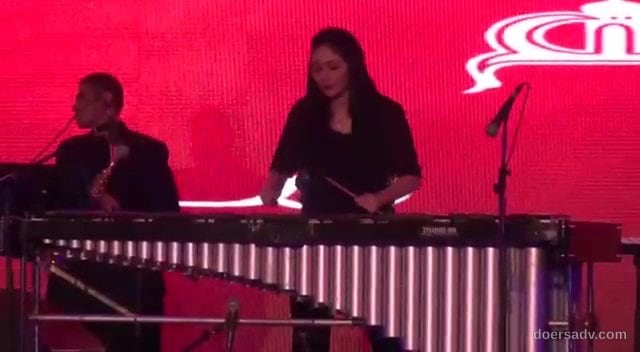 Live band on stage at the Alfa Medical City Ramadan night